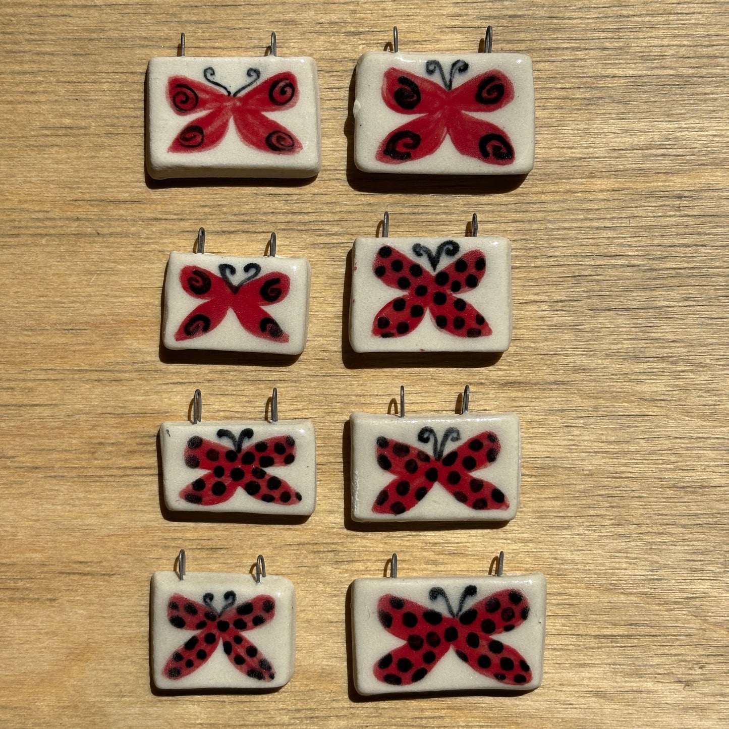 Red Butterfly Charms