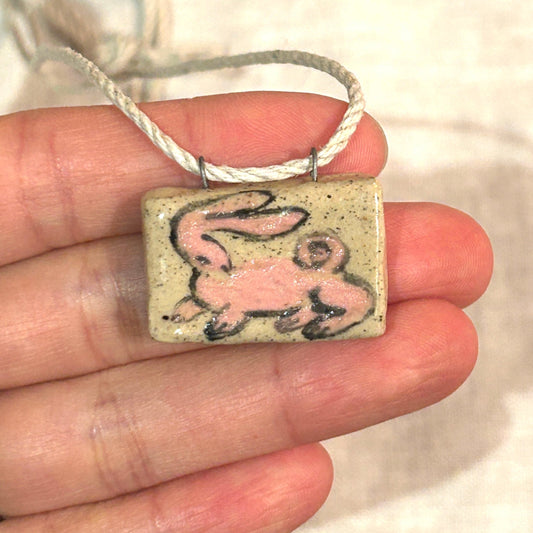 Pink Bunny Pendant