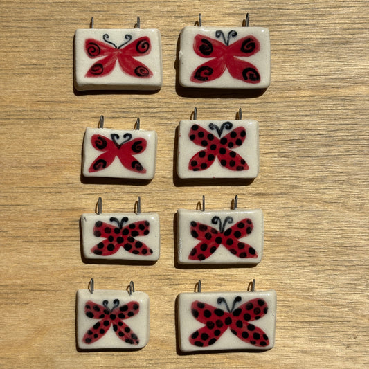Red Butterfly Charms